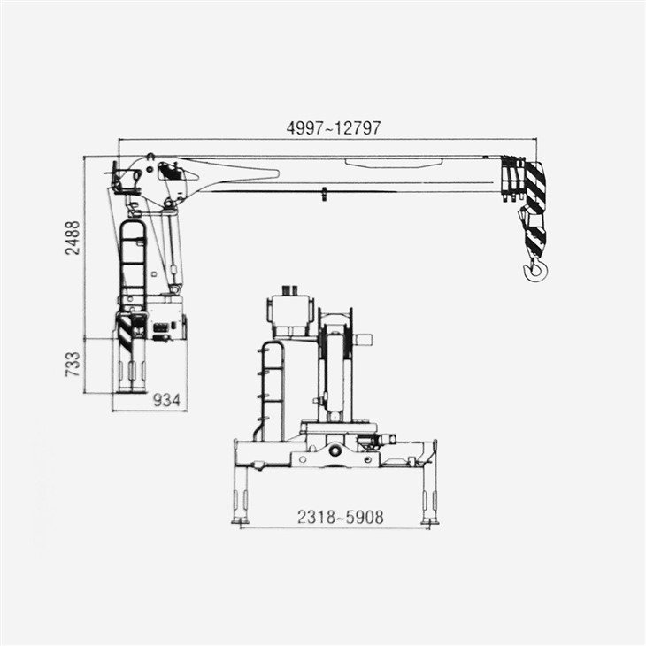 8 Tons Truck Mounted Telescope Crane